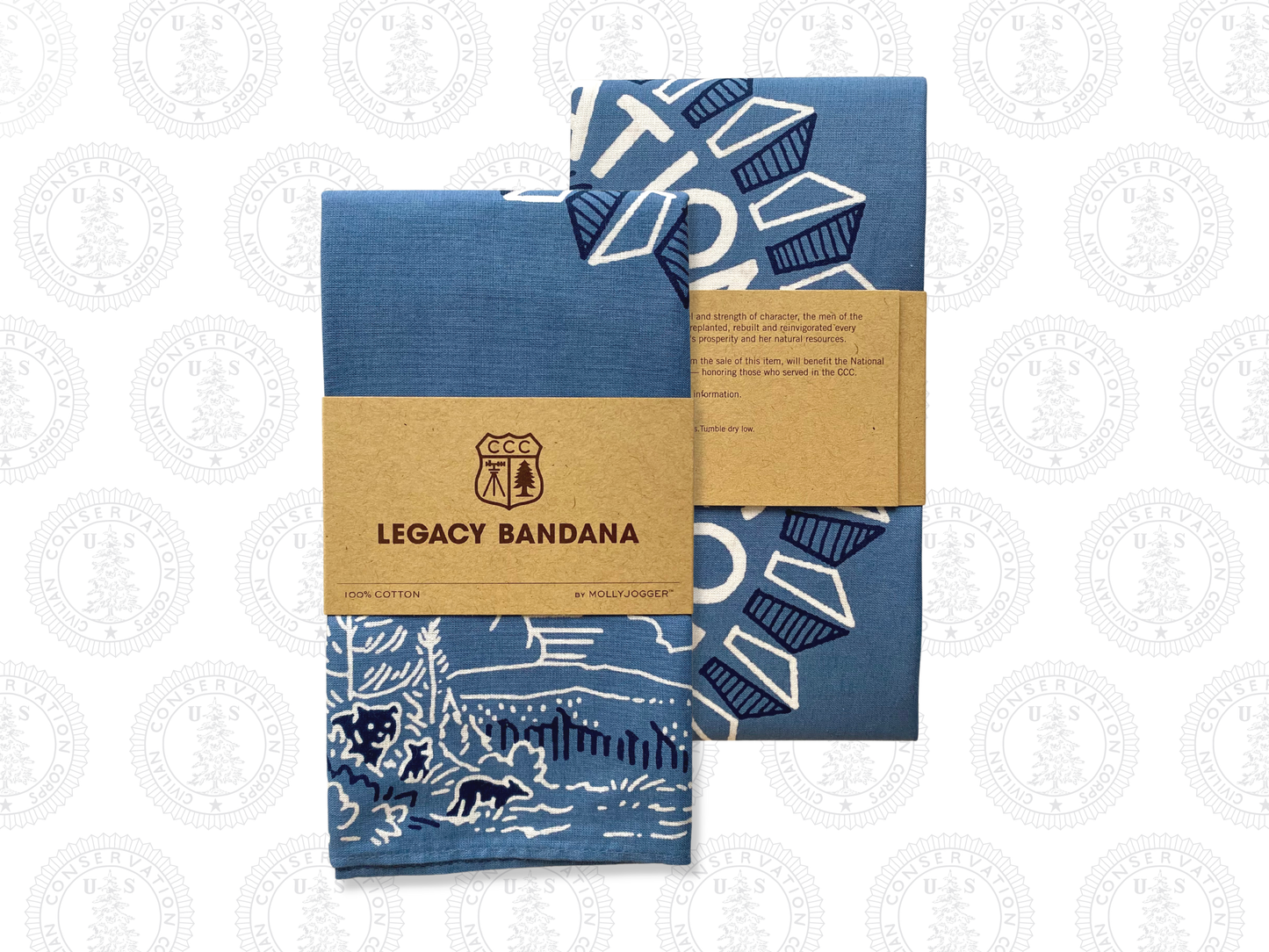 CCC Legacy Bandana Blue Civilian Conservation Corps