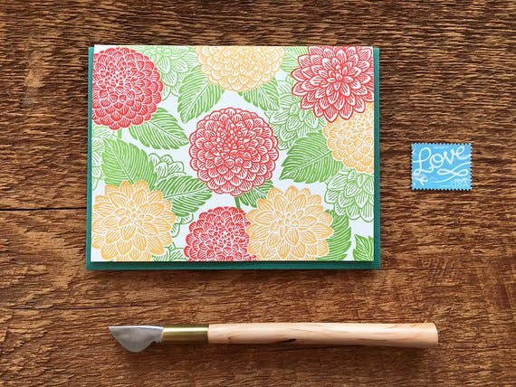 Dahlia Card: Boxed Set of 6