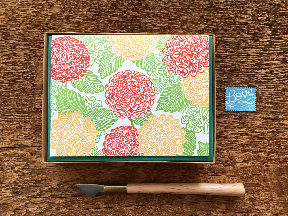 Dahlia Card: Boxed Set of 6