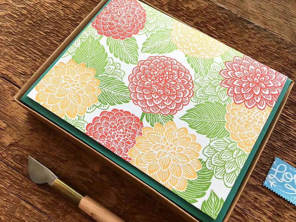 Dahlia Card: Boxed Set of 6