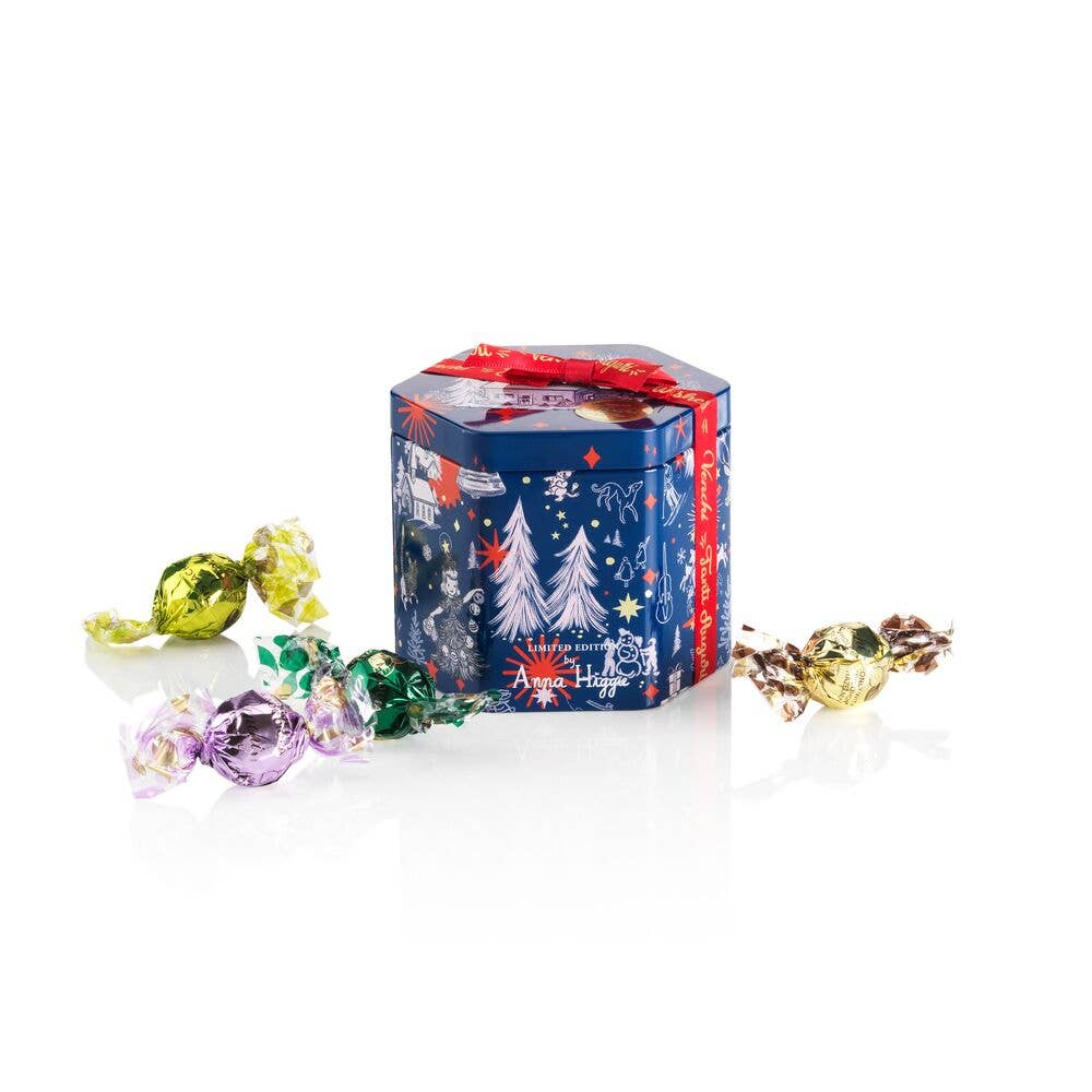 Christmas Hexagonal Metal Tin