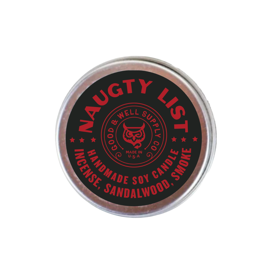 Naughty List Mini Candle
