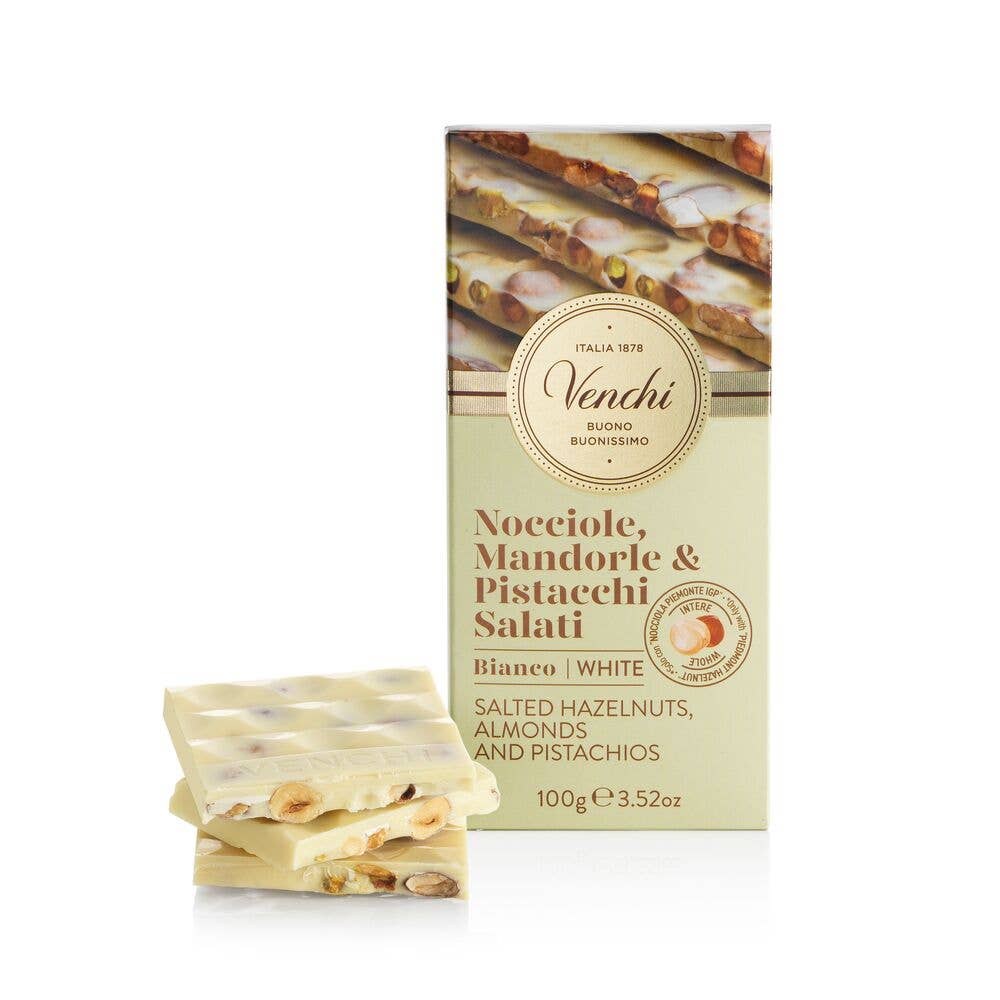 White Chocolate Bar with Salted Nuts