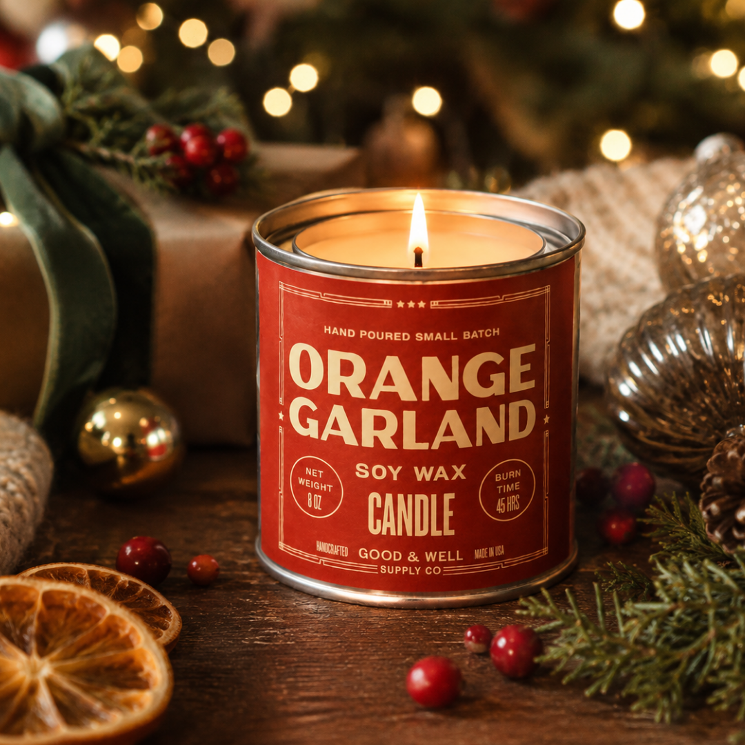 Orange Garland Candle