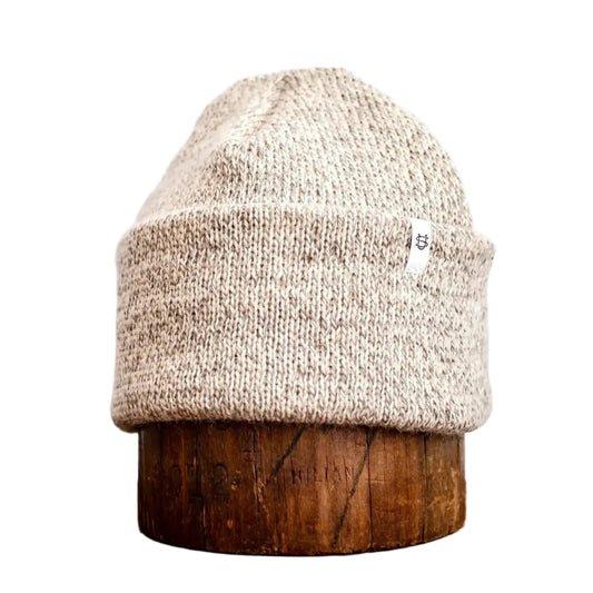 Oatmeal Melange Ragg Wool Beanie