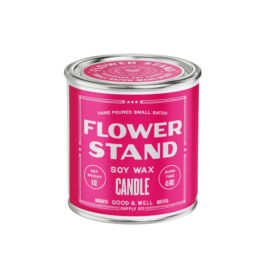 Flower Stand Happy Place Candle
