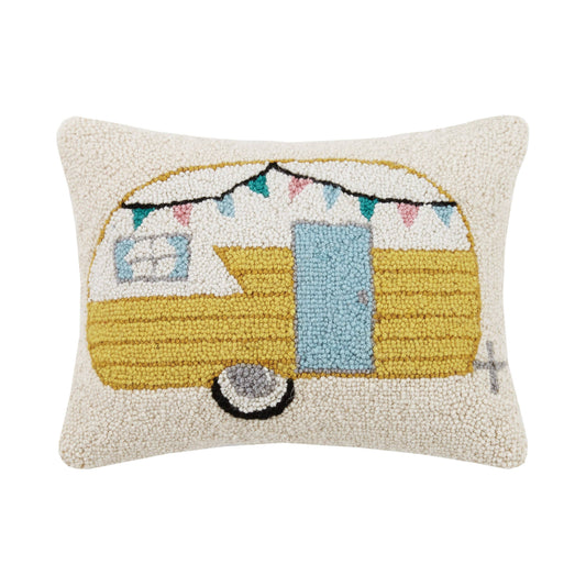 Vintage Camper Hook Pillow