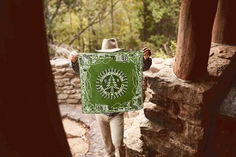 CCC Legacy Bandana Green Civilian Conservation Corps