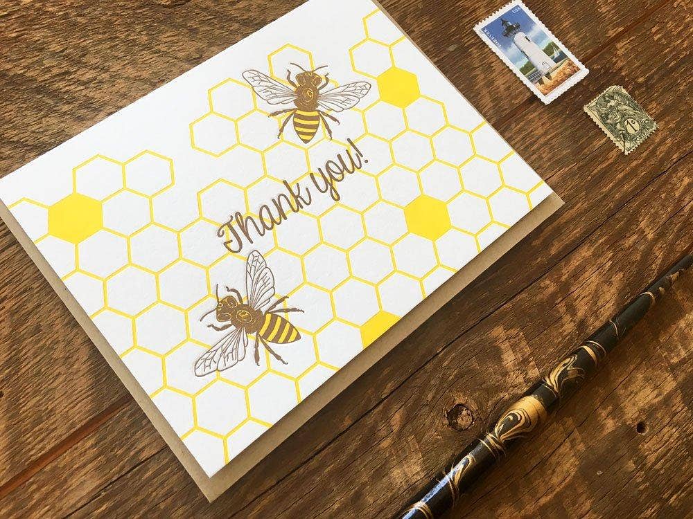 Honey Bees Thank You Card: Boxed Set of 6