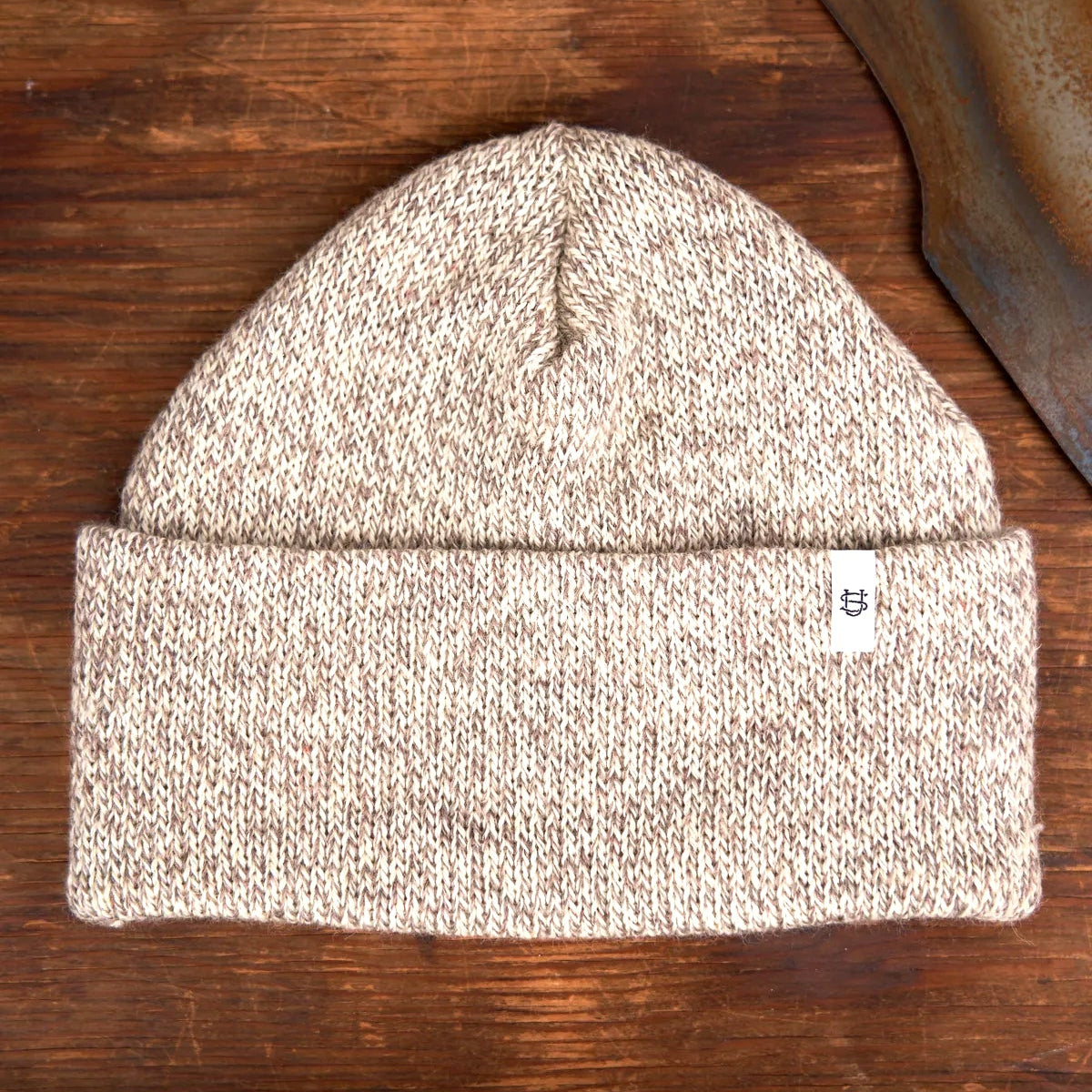 Oatmeal Melange Ragg Wool Beanie