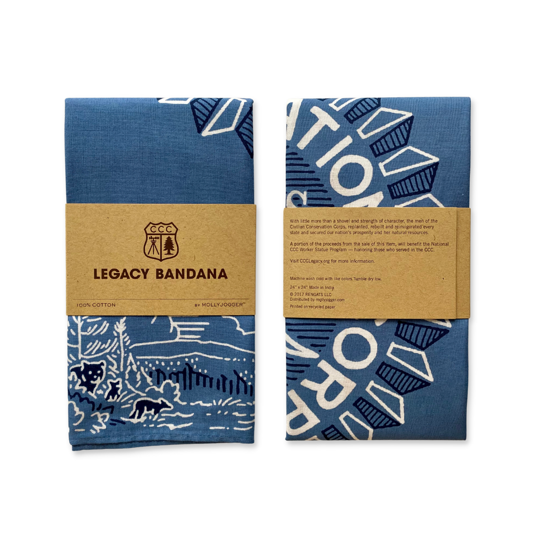 CCC Legacy Bandana Blue Civilian Conservation Corps