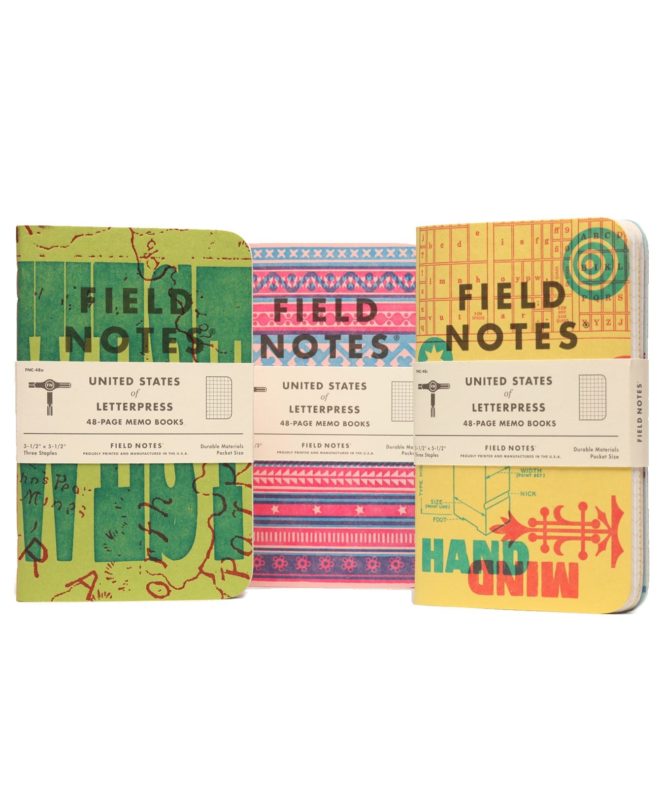 United States of Letterpress Memo Books