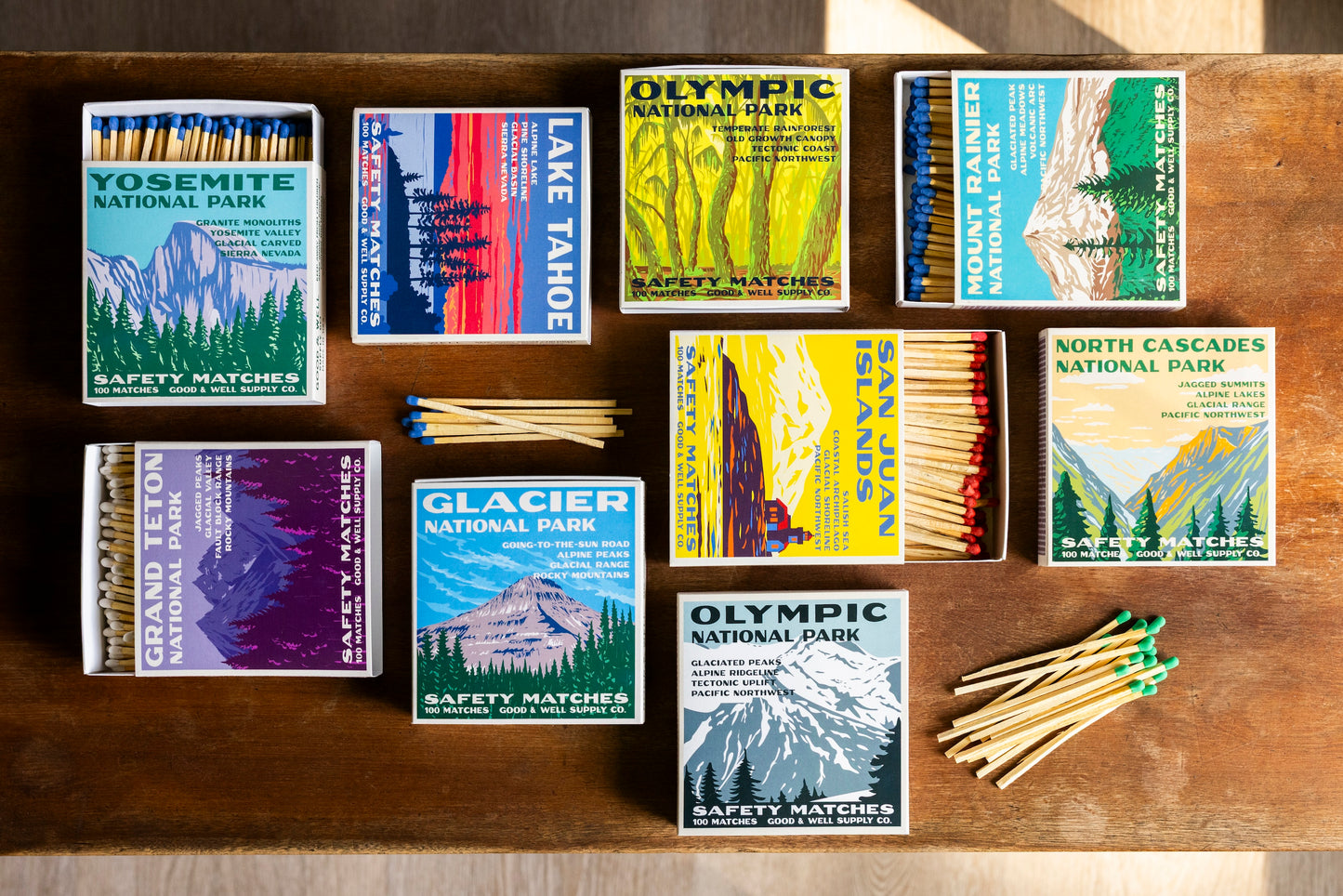 Glacier Vintage National Park Cabin Matches