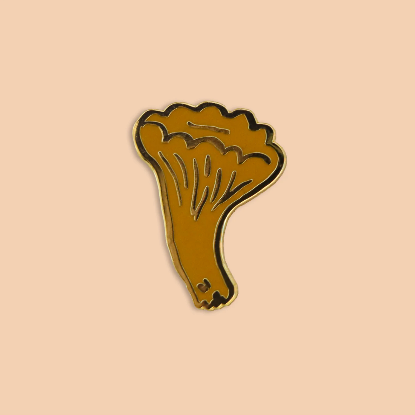 Chanterelle Mushroom Enamel Pin