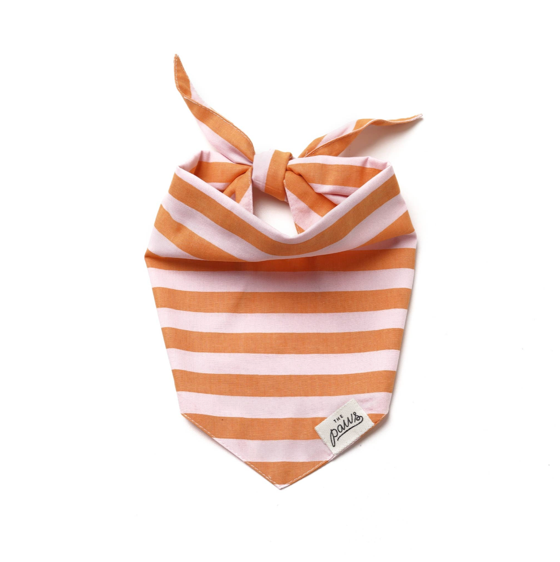Orange & Pink Stripe Dog Bandana