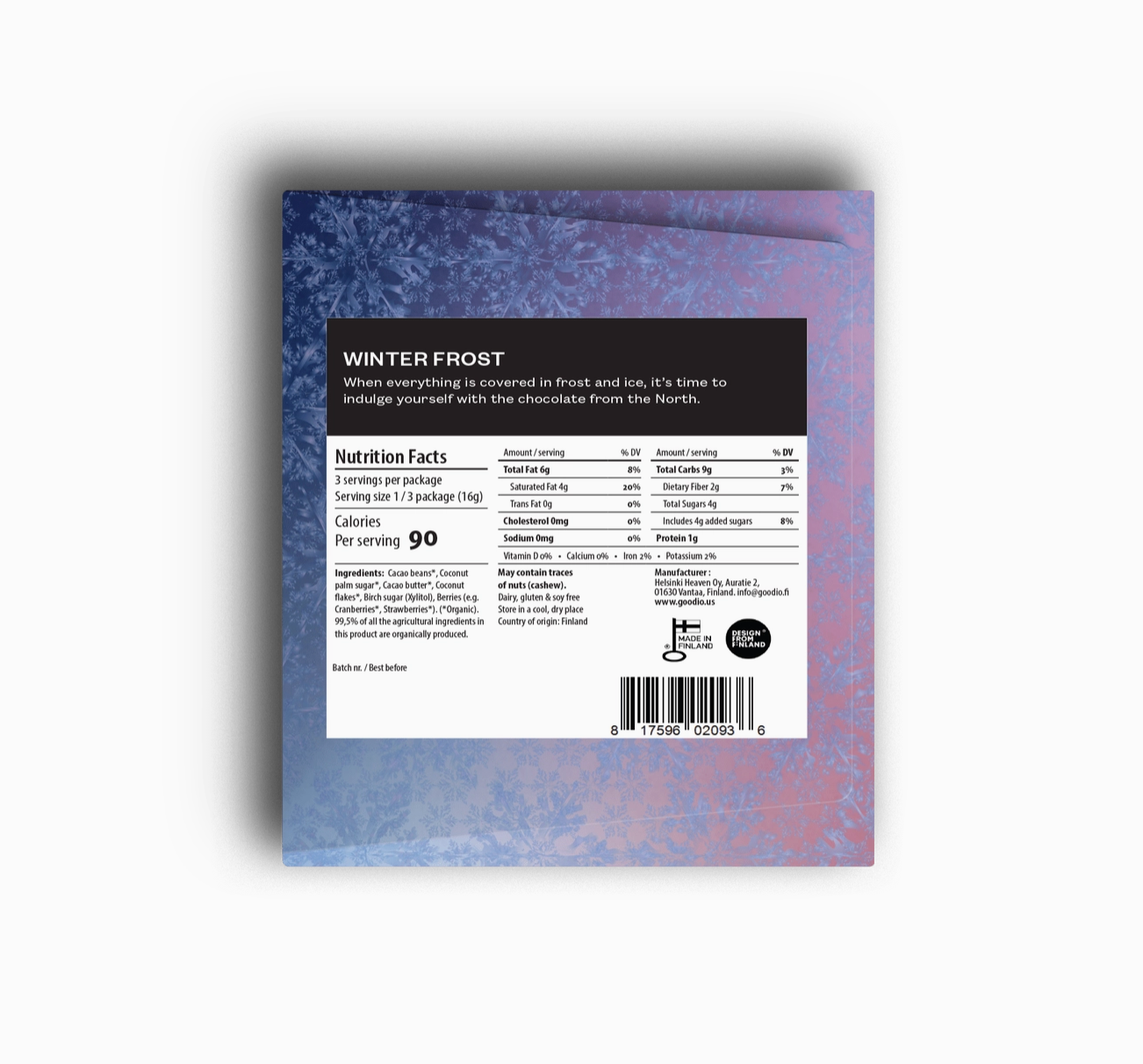 Winter Frost Chocolate Bar