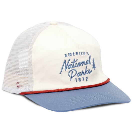 National Parks Trucker Hat - Cream/Blue