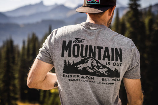 The Mountain Is Out Grey Tee