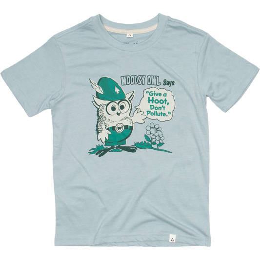 Youth Woodsy Says Tee: Chambray