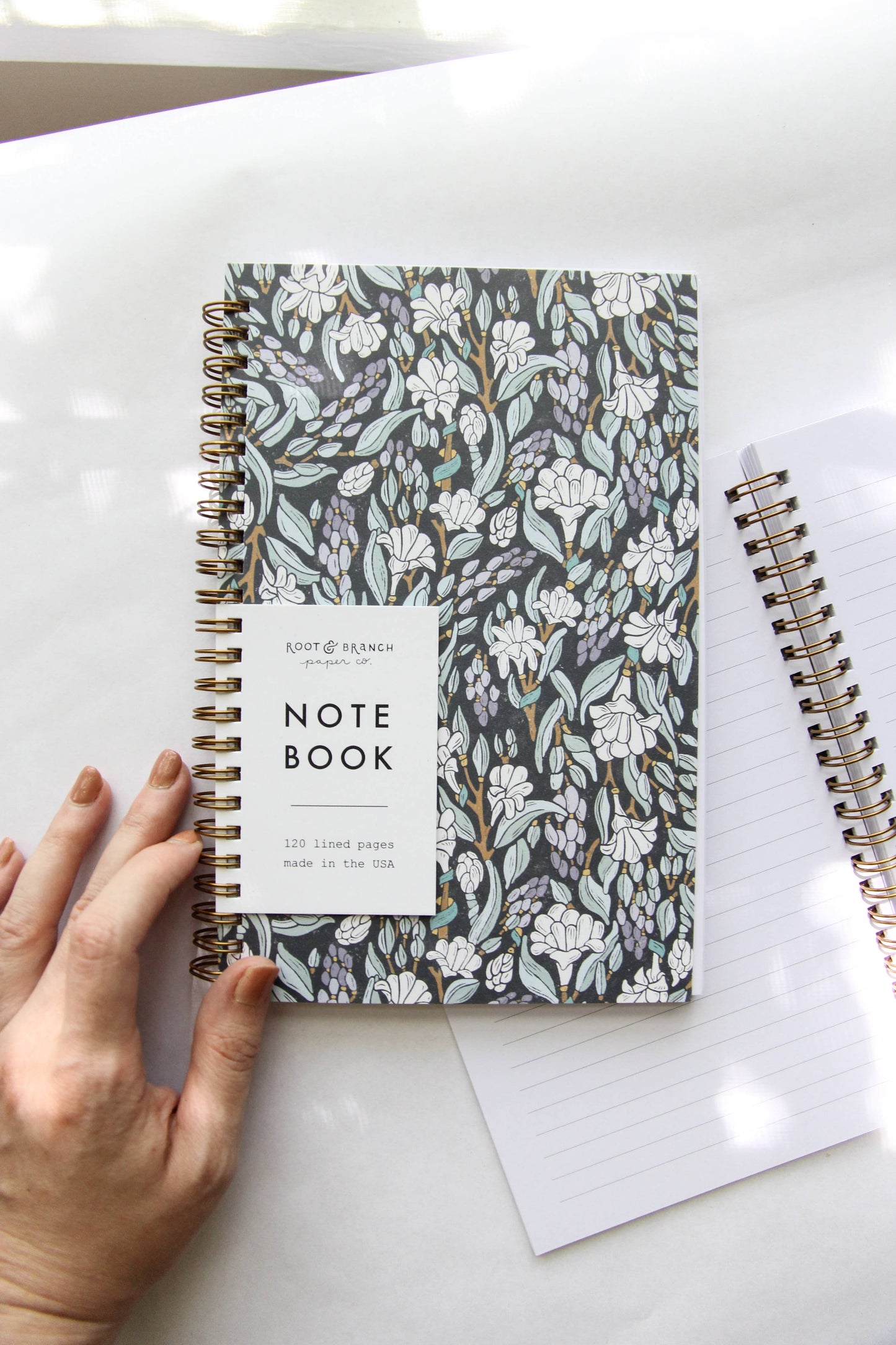 Moonlit Tuberose Spiral Bound Notebook