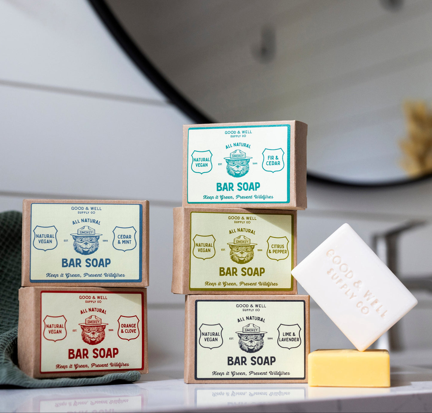 Vetiver & Cedar Smokey Bear Bar Soap