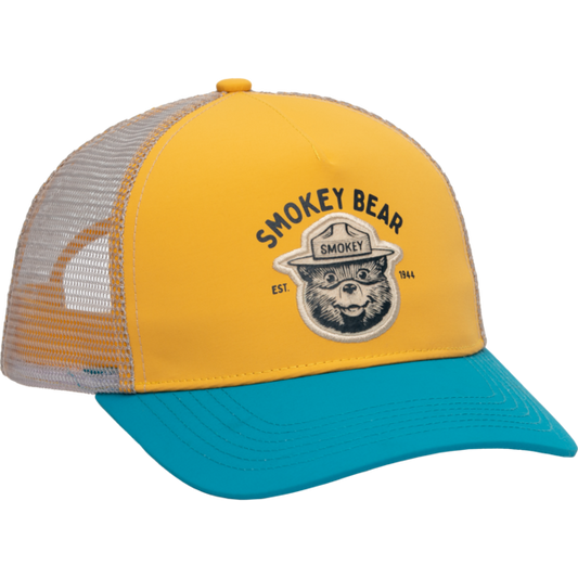 Smokey Varsity 5-Panel Trucker Hat: Sunshine