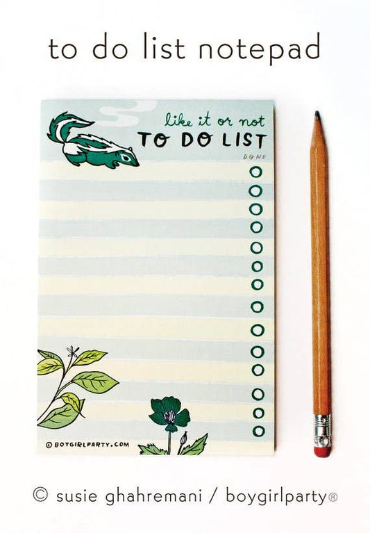 Skunk To Do List Notepad