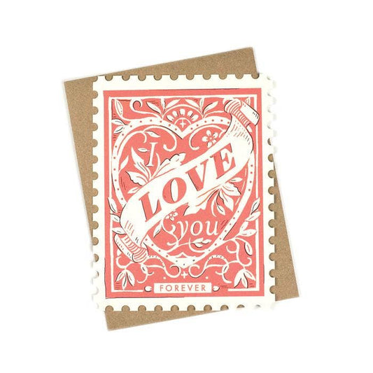 I Love You Forever Stamp Greeting Card