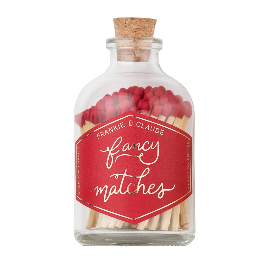 Red Small Match Jar