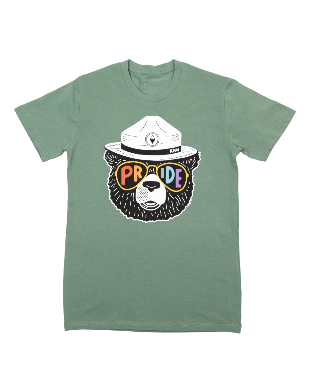 Pride Bear All-Gender Tee - Sage