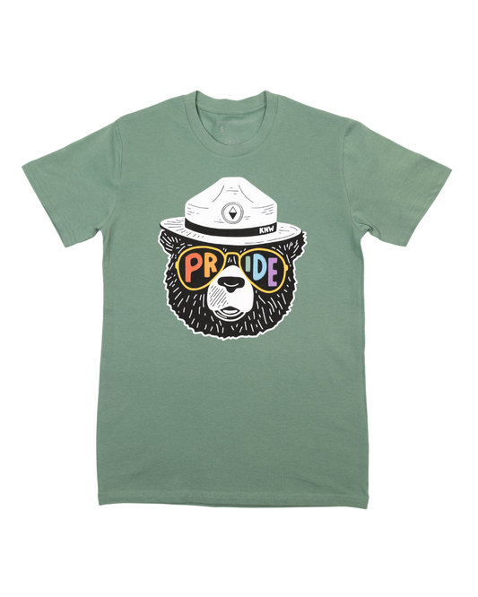 Pride Bear All-Gender Tee - Sage