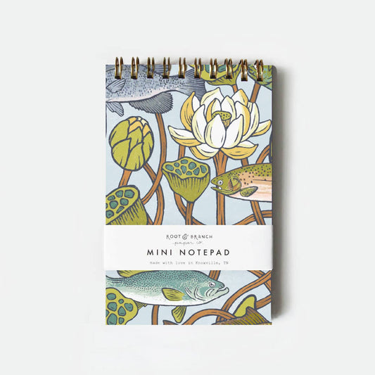 Lotus Pond Mini Spiral Notepad