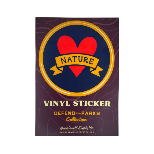 Heart 'Love Nature' Vinyl Sticker