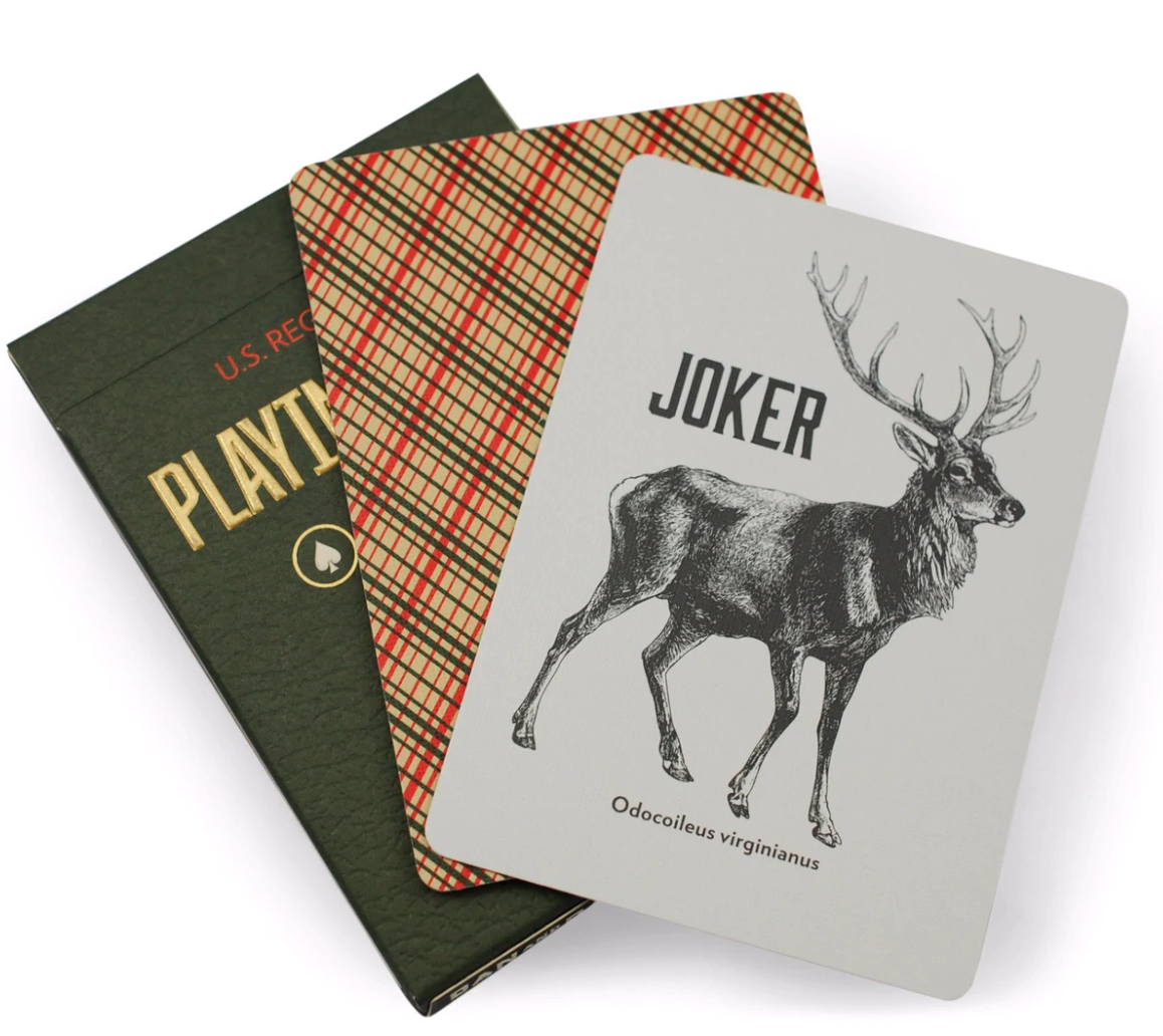 Vintage Plaid Playing Cards - Arizona Red