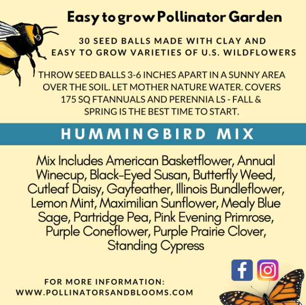 Wildflower Seed Balls for Hummingbirds