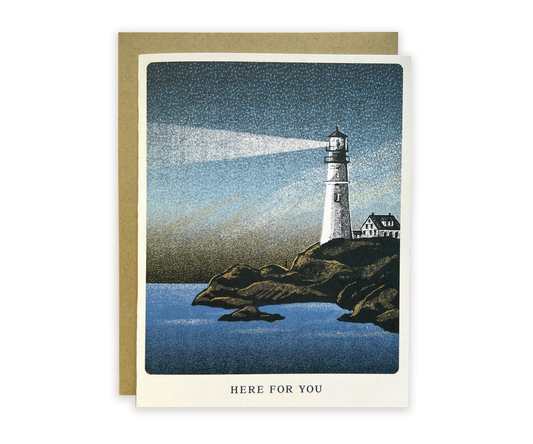 Here for You Lighthouse Greeting Card