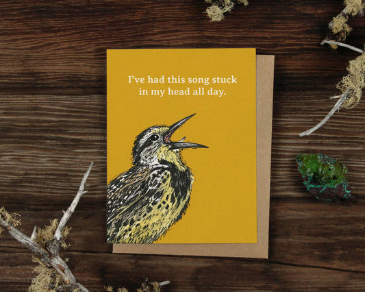 Bird Chatter Meadowlark Greeting Card