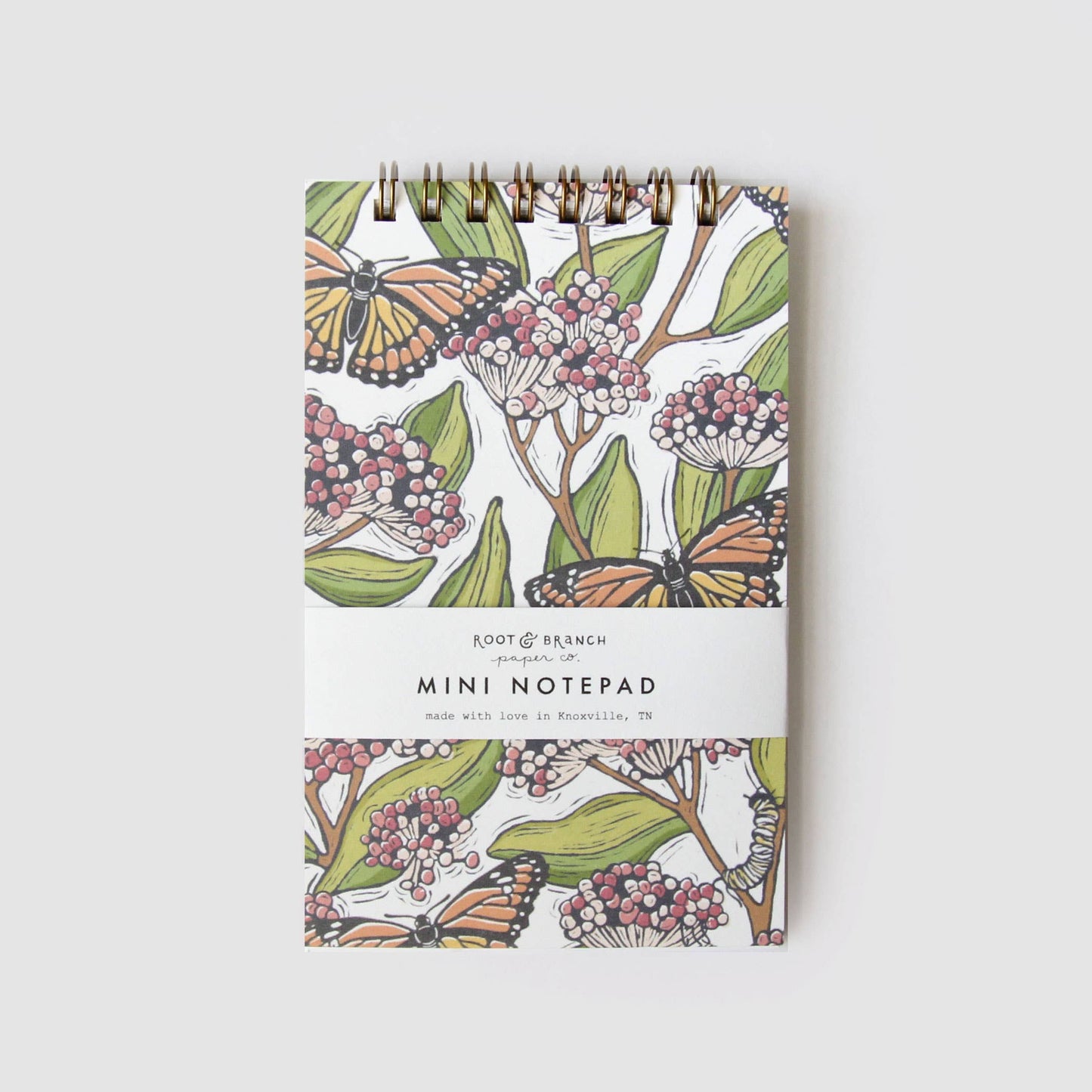 Monarch & Milkweeds Mini Spiral Notepad