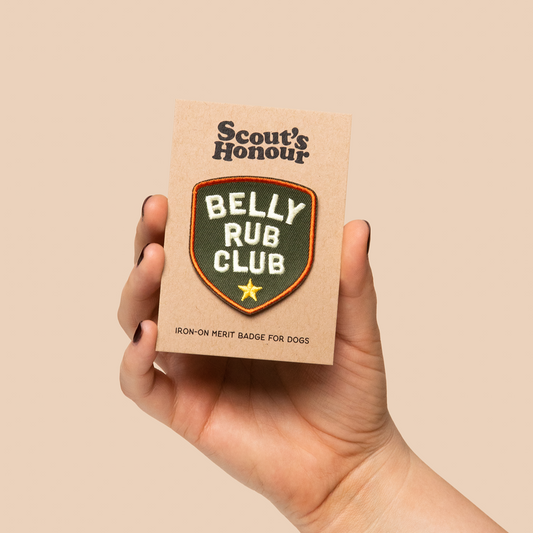 Belly Rub Club Iron-On Patch for Dogs