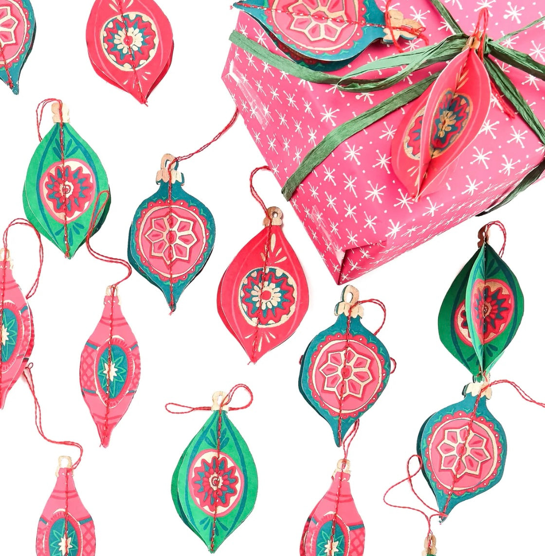 Holiday Ornaments Paper Decorations