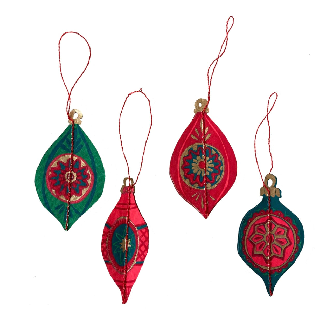 Holiday Ornaments Paper Decorations