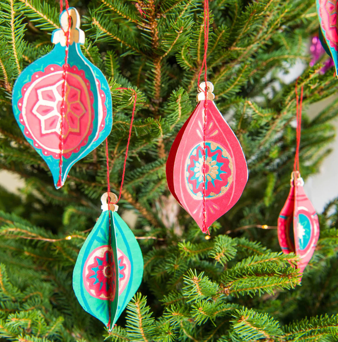 Holiday Ornaments Paper Decorations